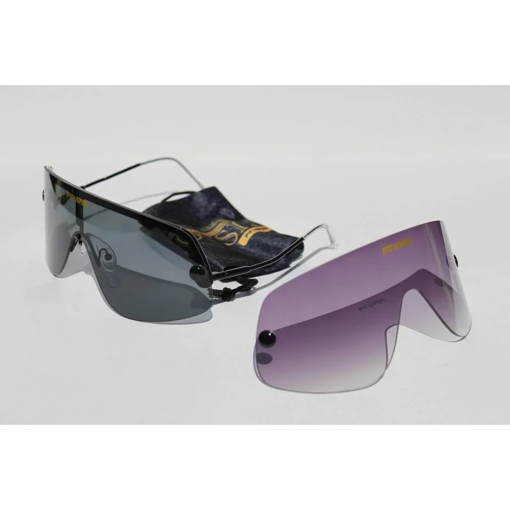 PIT VIPER The Exec Limousine POLARIZED Sunglasses Black/Smoke Interchange NEW
